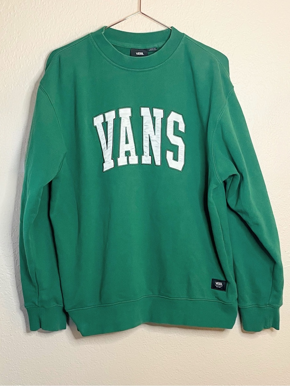 Vans Green Logo Crewneck Sweatshirt Medium